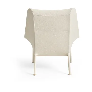 O2 Lounge Chair πολυθρόνα - Soft cream-λακαρισμένο ατσάλι eggshell - HAY