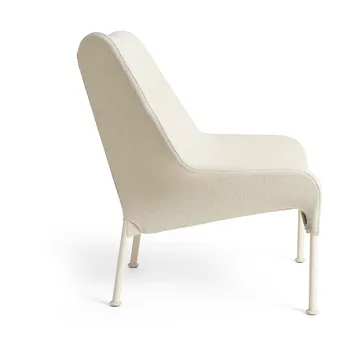 O2 Lounge Chair πολυθρόνα - Soft cream-λακαρισμένο ατσάλι eggshell - HAY