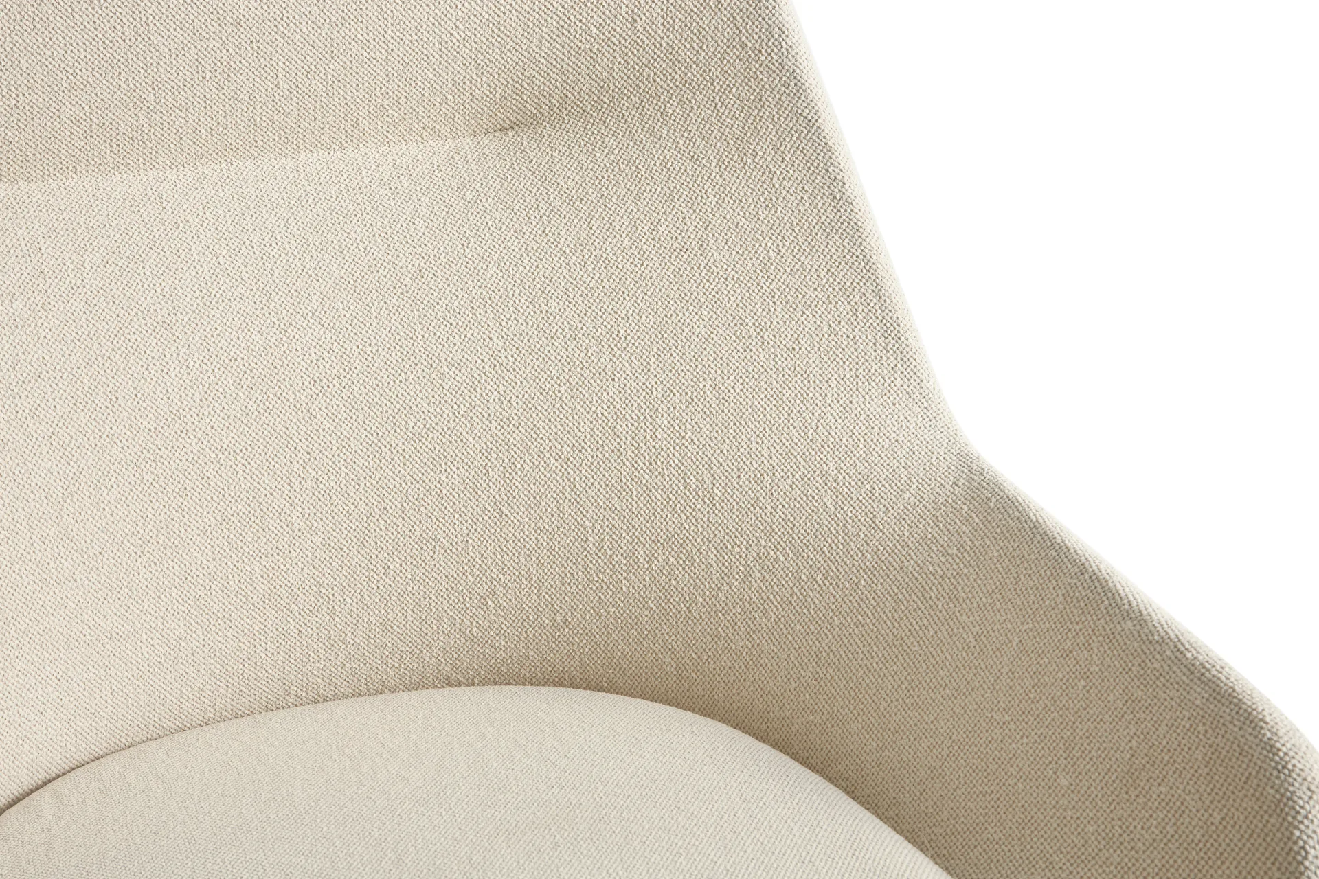 O2 Lounge Chair πολυθρόνα, Soft cream-λακαρισμένο ατσάλι eggshell HAY