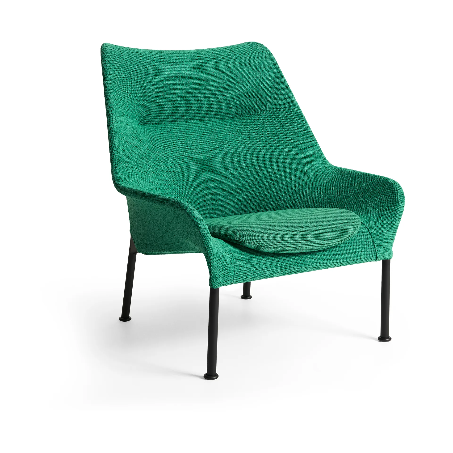 O2 Lounge Chair πολυθρόνα, Soft green-μαύρο-λακαρισμένο ατσάλι HAY