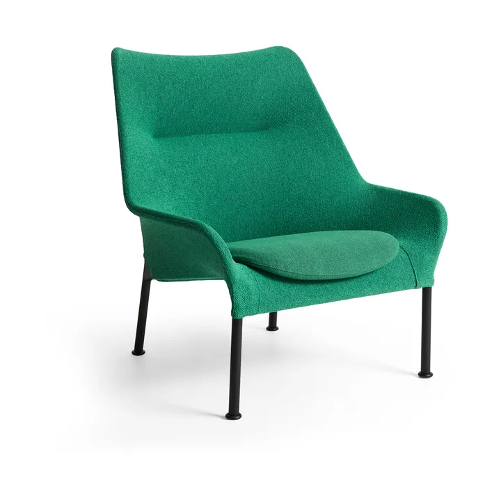 O2 Lounge Chair πολυθρόνα - Soft green-μαύρο-λακαρισμένο ατσάλι - HAY