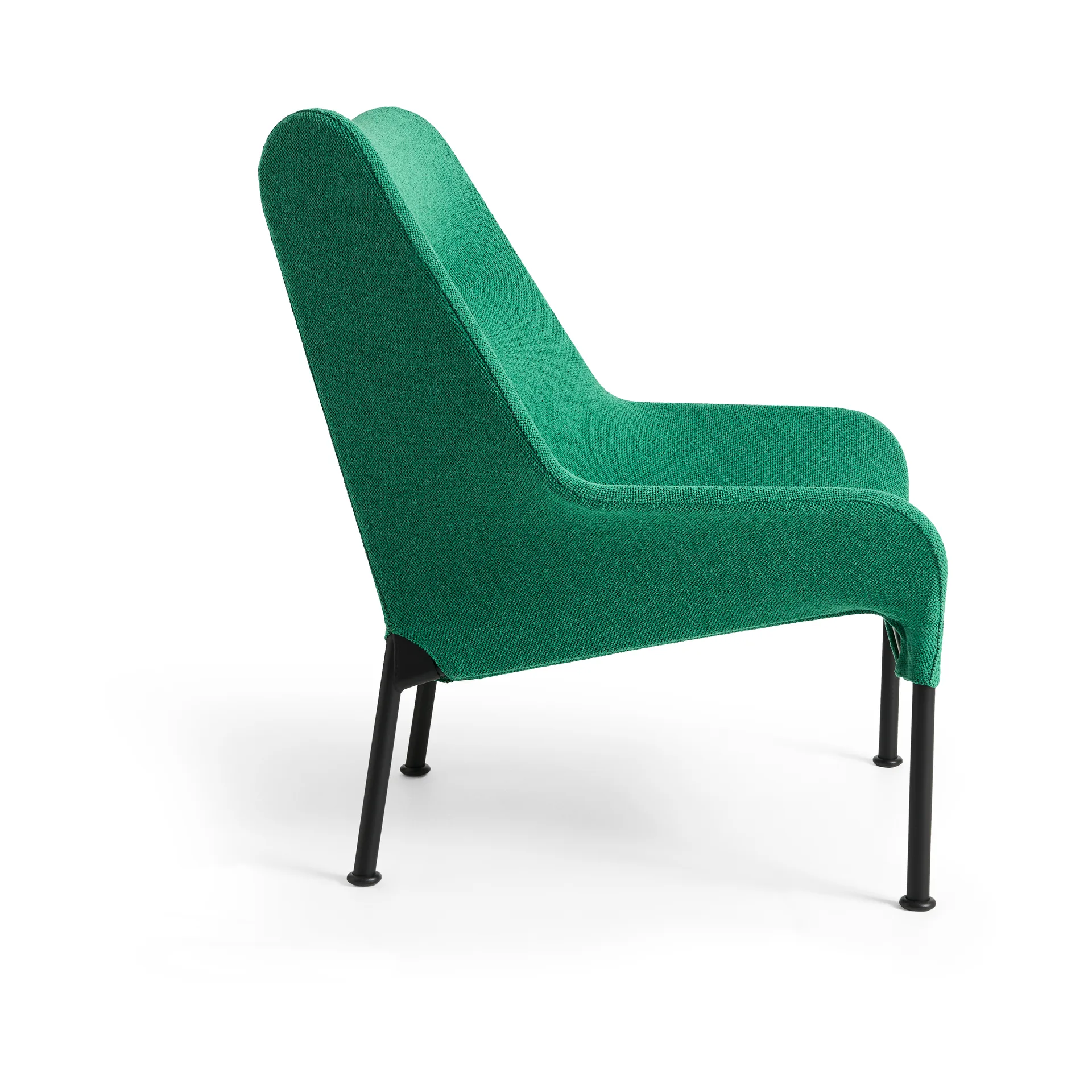 O2 Lounge Chair πολυθρόνα, Soft green-μαύρο-λακαρισμένο ατσάλι HAY