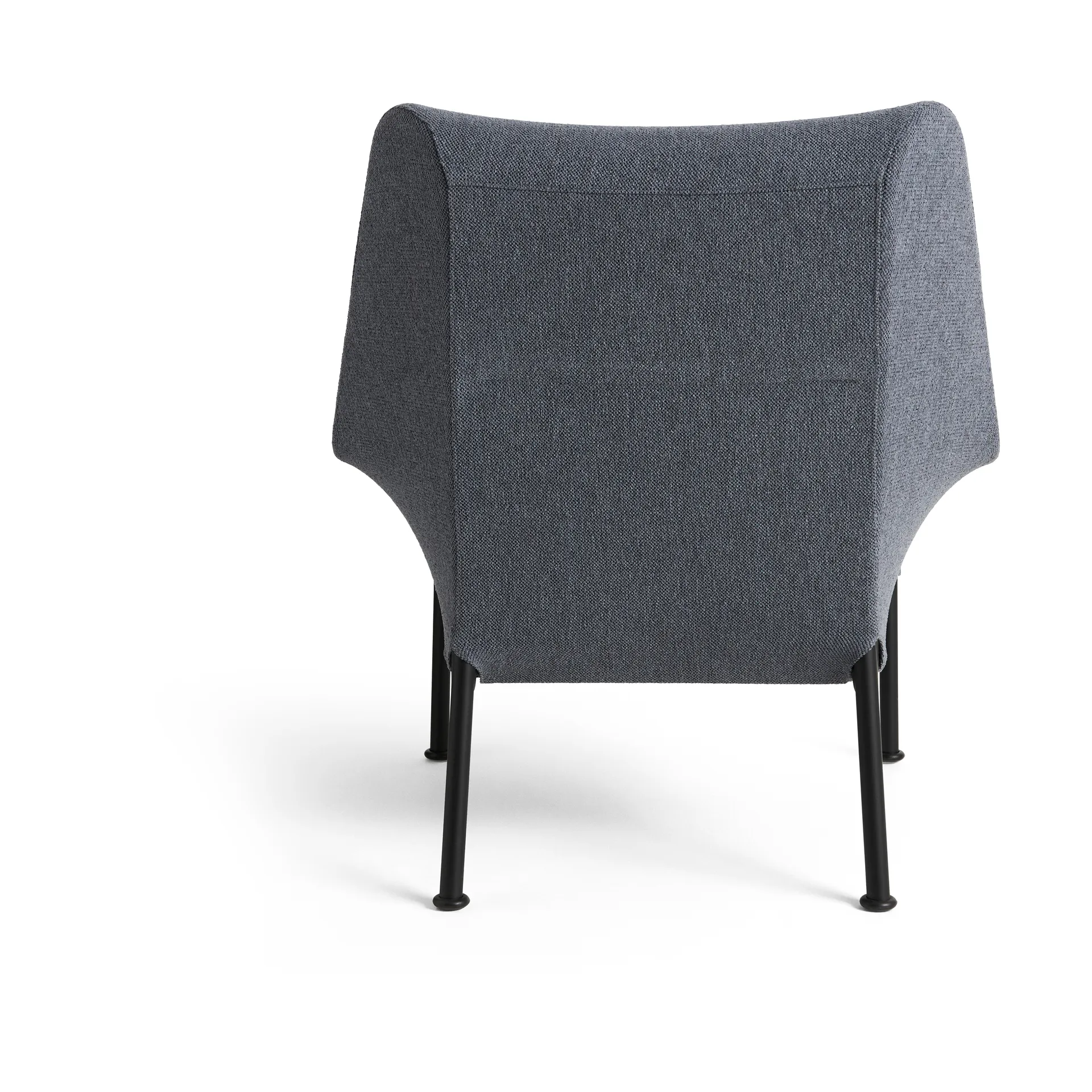 O2 Lounge Chair πολυθρόνα, Soft grey-μαύρο-λακαρισμένο ατσάλι HAY