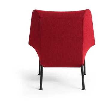 O2 Lounge Chair πολυθρόνα - Soft red-μαύρο-λακαρισμένο ατσάλι - HAY