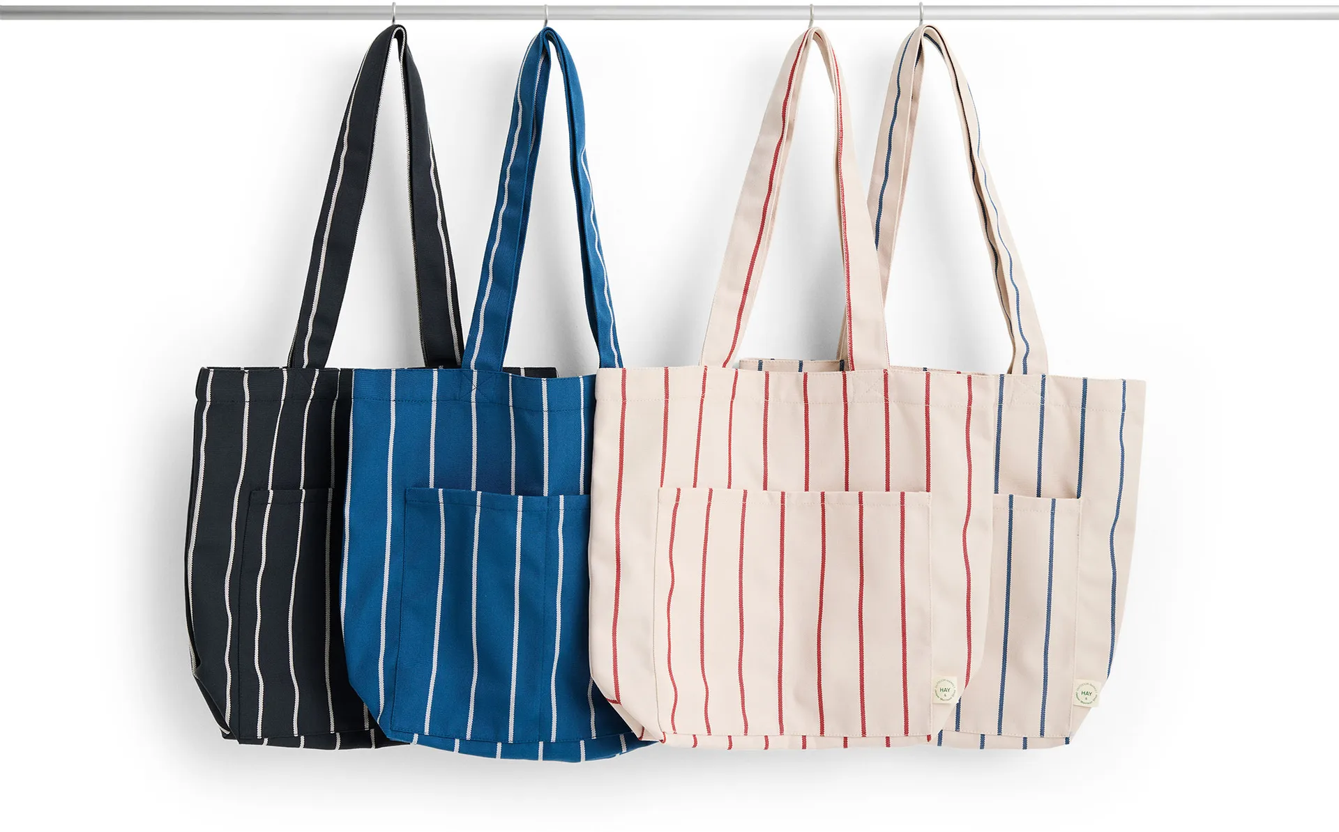 Outdoor Market υφασμάτινη τσάντα, Μπεζ-κόκκινο, μεσαίο HAY