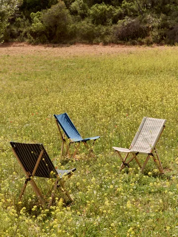Outdoor Market πτυσσόμενη καρέκλα - Μπλε-μπεζ - HAY