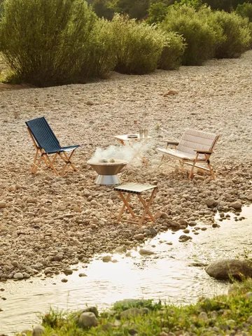 Outdoor Market πτυσσόμενο σκαμπό - Μπεζ-κόκκινο - HAY