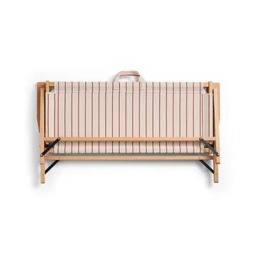 Outdoor Market πτυσσόμενος καναπές - Μπεζ-κόκκινο, 2 θέσεων - HAY