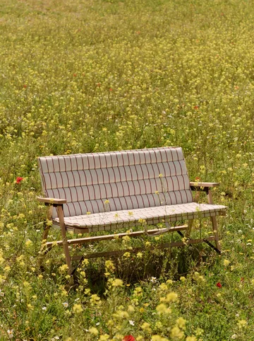 Outdoor Market πτυσσόμενος καναπές - Μπεζ-κόκκινο, 2 θέσεων - HAY