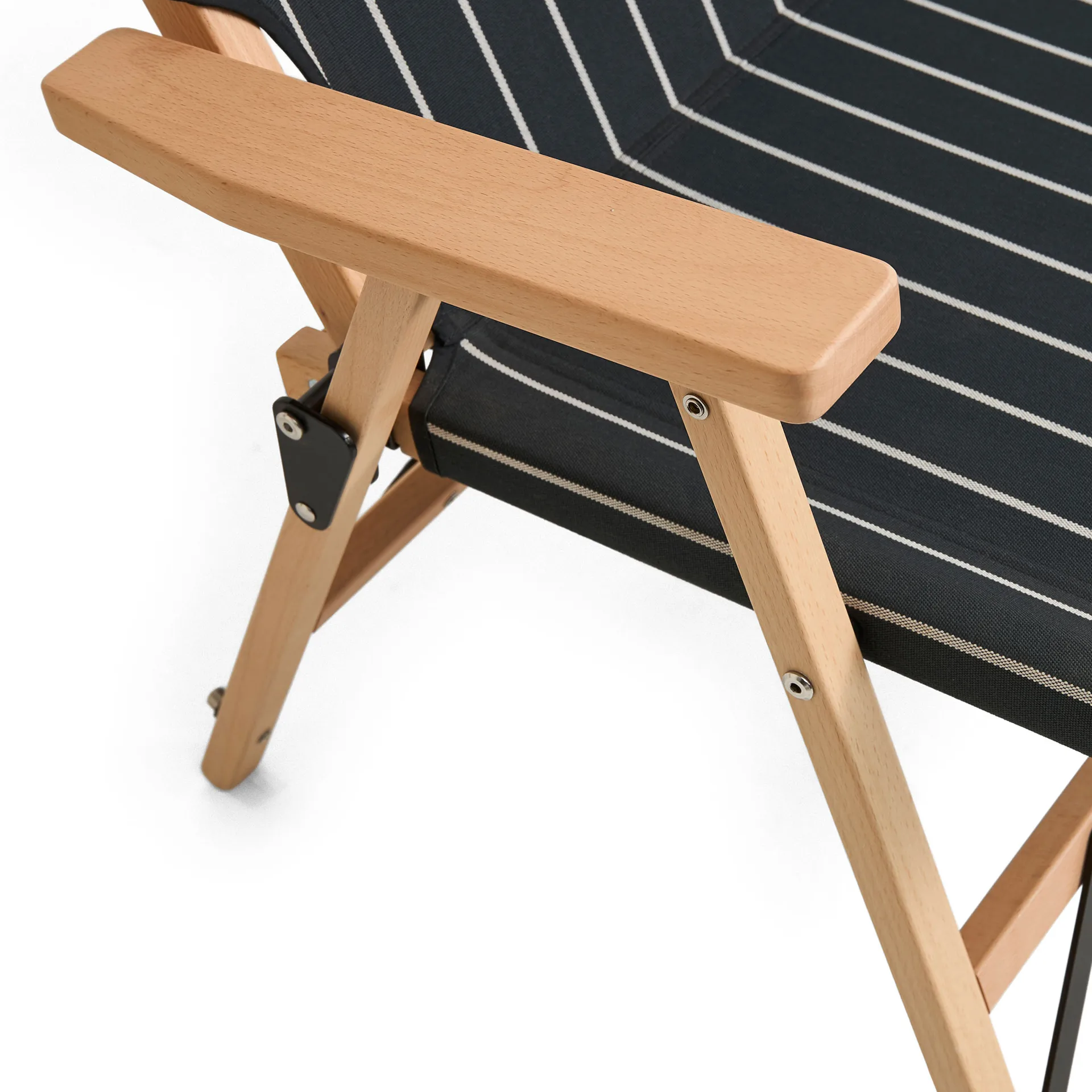 Outdoor Market πτυσσόμενος καναπές, Μαύρο-μπεζ, 2 θέσεων HAY