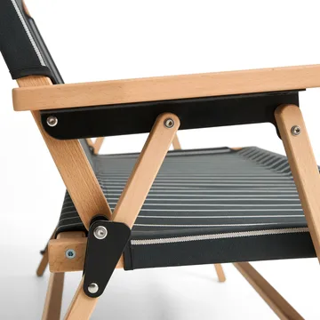 Outdoor Market πτυσσόμενος καναπές - Μαύρο-μπεζ, 2 θέσεων - HAY