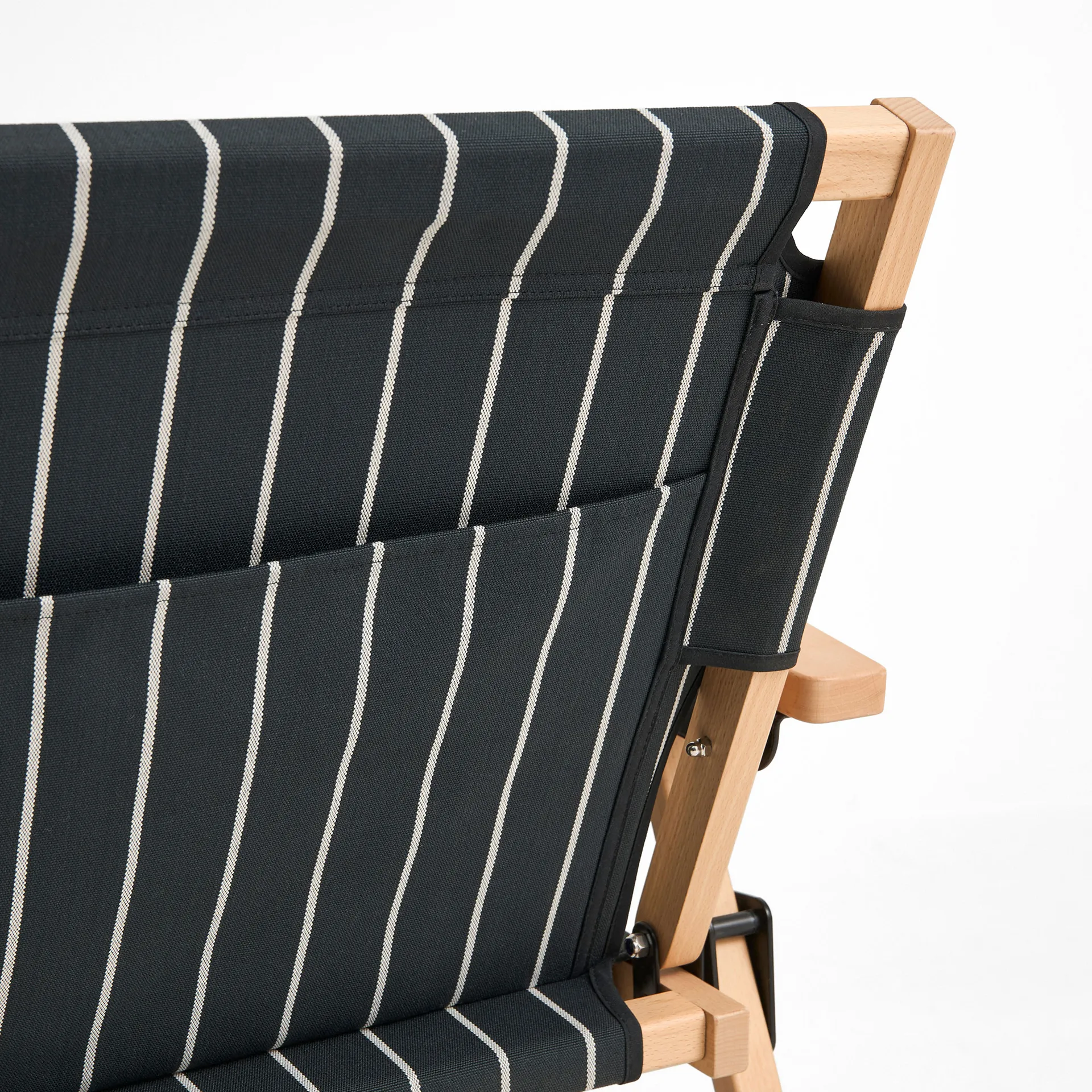 Outdoor Market πτυσσόμενος καναπές, Μαύρο-μπεζ, 2 θέσεων HAY