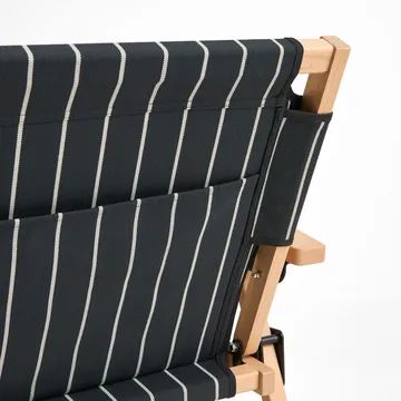Outdoor Market πτυσσόμενος καναπές - Μαύρο-μπεζ, 2 θέσεων - HAY
