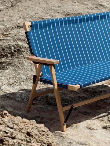 Outdoor Market πτυσσόμενος καναπές - Μπλε-μπεζ, 2 θέσεων - HAY