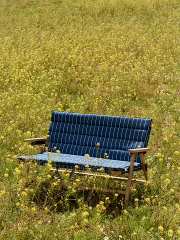 Outdoor Market πτυσσόμενος καναπές - Μπλε-μπεζ, 2 θέσεων - HAY