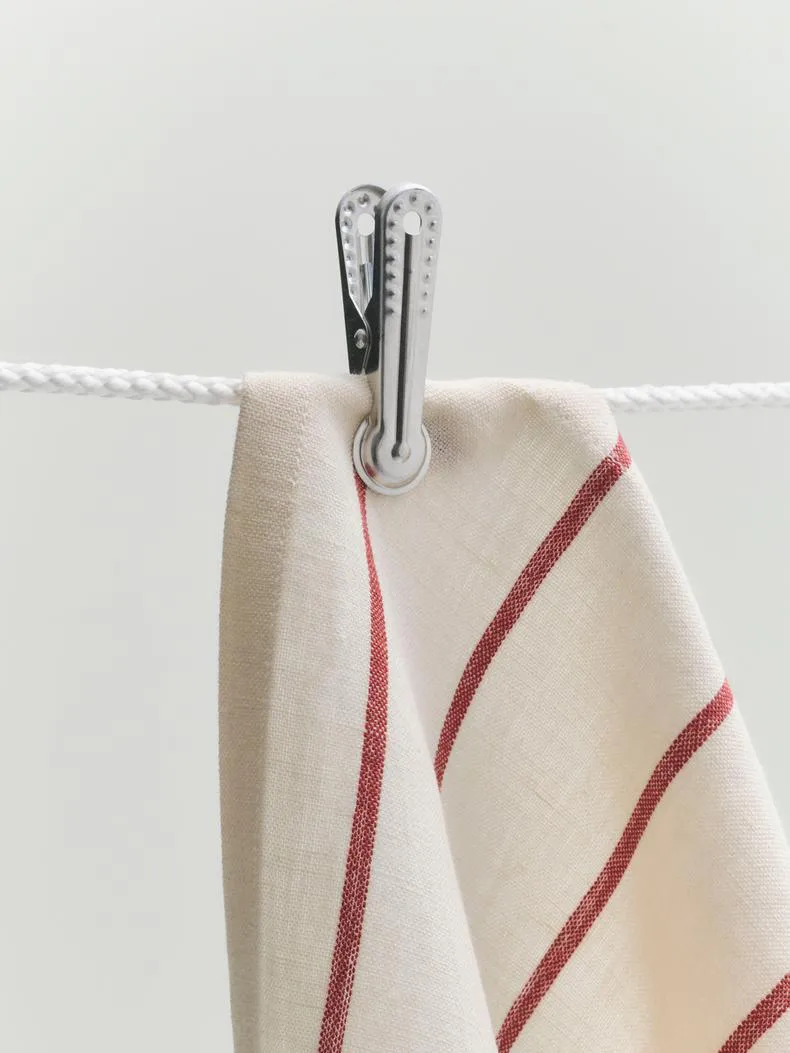 Outdoor Market πετσέτα κουζίνας, Μπεζ-κόκκινο, σετ 2 τεμ. HAY