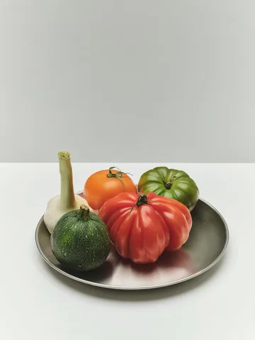 Outdoor Market πιάτο - Ανοξείδωτο ατσάλι, Ø26 εκ., σετ 2 τεμ. - HAY