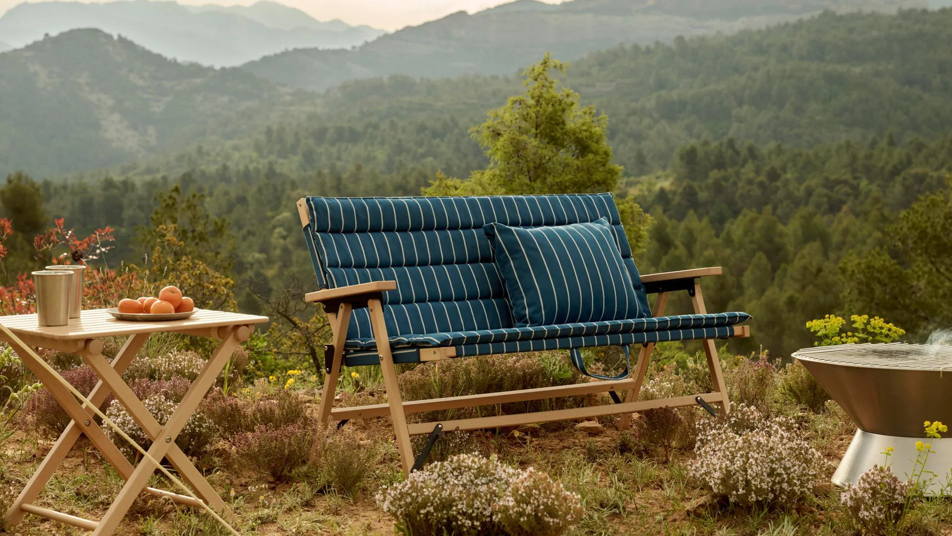 Outdoor Market μαξιλάρι, Μπλε-μπεζ, 45x35 εκ. HAY