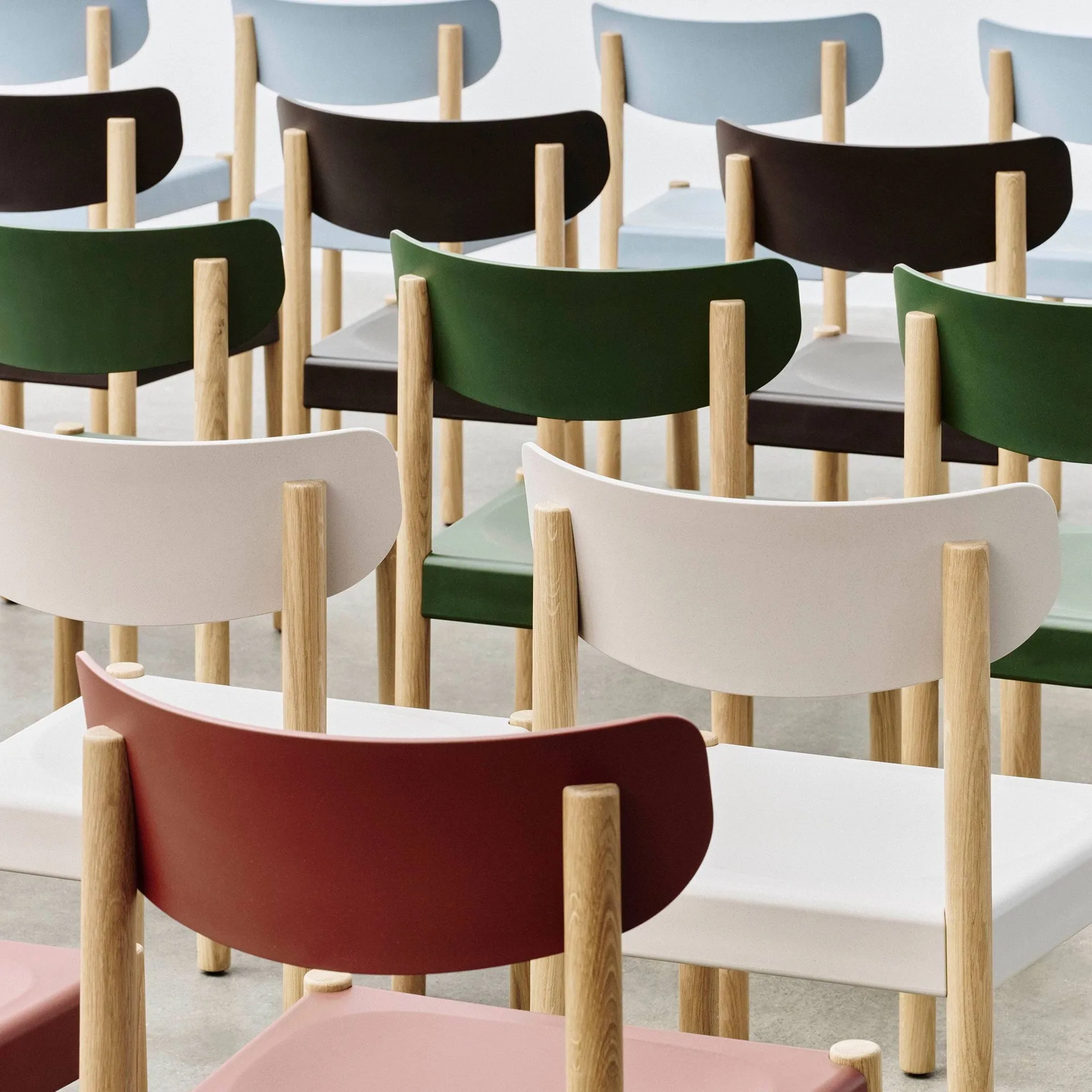 Pack Chair 10 καρέκλα, Λαδωμένη δρυς-palm green HAY