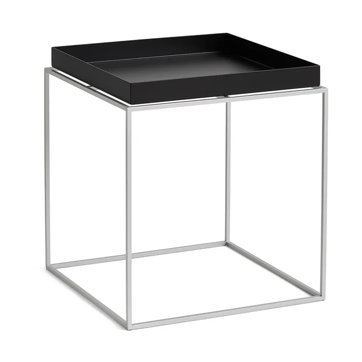 Pack Chair 11 καρέκλα - Black-γκρι σιλικόνη, 40x40x44 εκ. - HAY