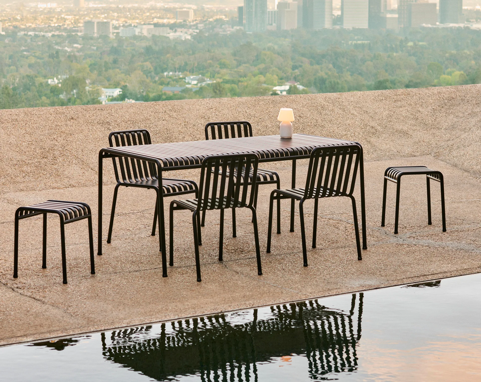 Palissade σετ τραπεζαρίας 4 καρέκλες 170x90 cm - Anthracite HAY