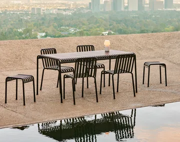 Palissade σετ τραπεζαρίας 4 καρέκλες 170x90 cm - Anthracite - HAY