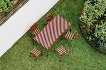 Palissade σετ τραπεζαρίας 4 καρέκλες 170x90 cm - Iron red - HAY