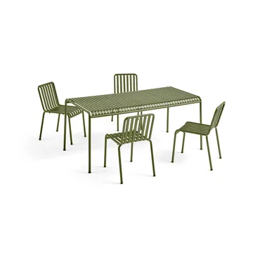 Palissade σετ τραπεζαρίας 4 καρέκλες 170x90 cm - Olive - HAY