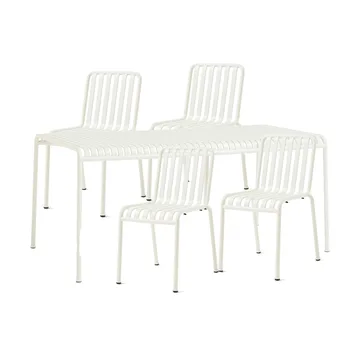 Palissade σετ τραπεζαρίας 4 καρέκλες 170x90 εκ. cream white - HAY