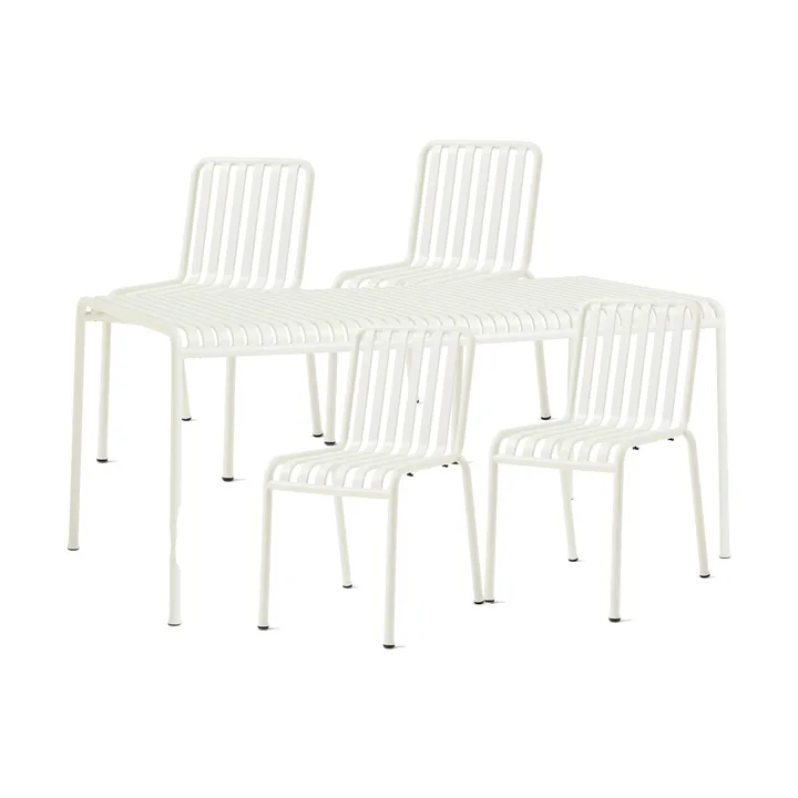 Palissade σετ τραπεζαρίας 4 καρέκλες 170x90 εκ. cream white - HAY