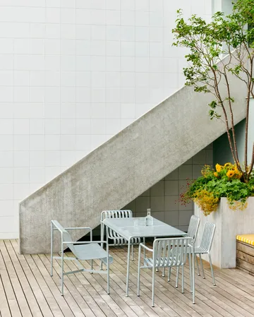 Palissade τραπεζαρία 4 καρέκλες 170x90 εκ. γαλβανισμένο - HAY