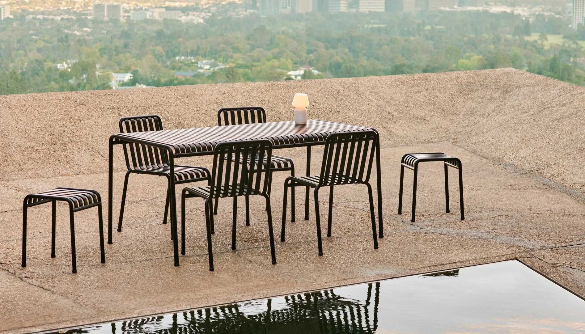 Palissade σετ τραπεζαρίας 6 καρέκλες 170x90 εκ. anthracite HAY