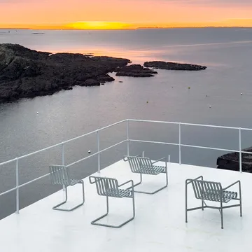 Palissade Cantilever Dining καρεκλά με μπράτσα - Hot galvanised steel - HAY