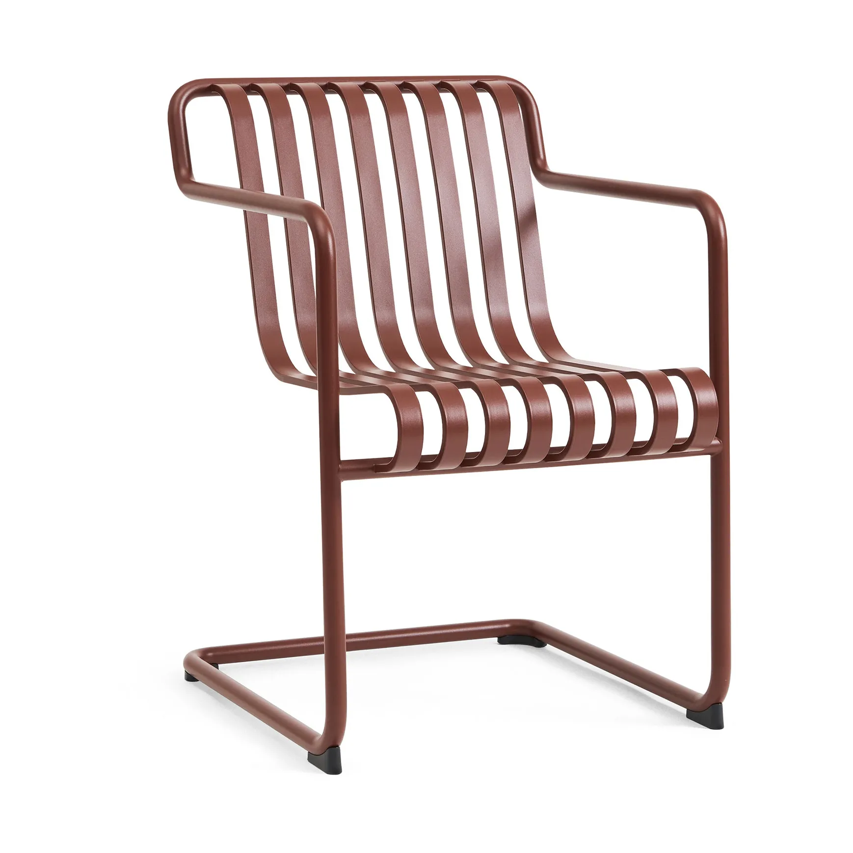 Palissade Cantilever Dining καρεκλά με μπράτσα, Iron red HAY