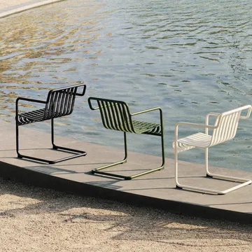 Palissade Cantilever Dining καρεκλά με μπράτσα - Olive - HAY