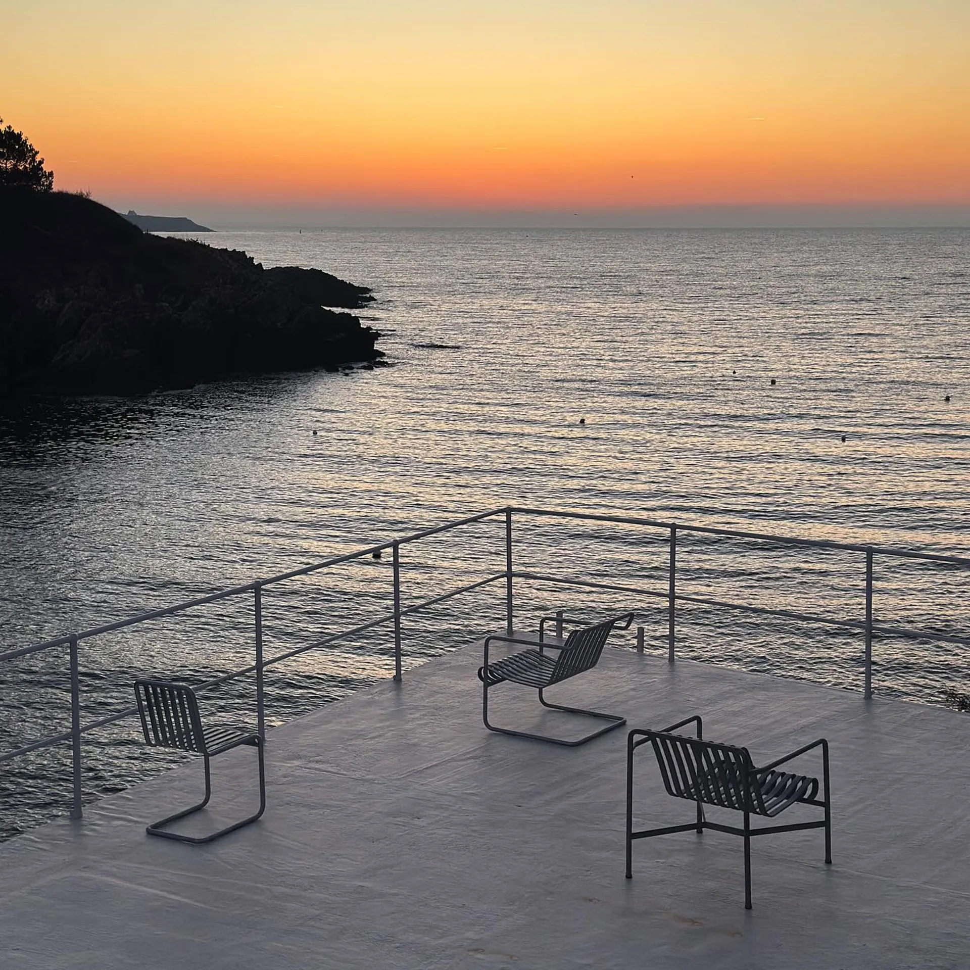 Palissade Cantilever καρέκλα, Hot galvanised steel HAY