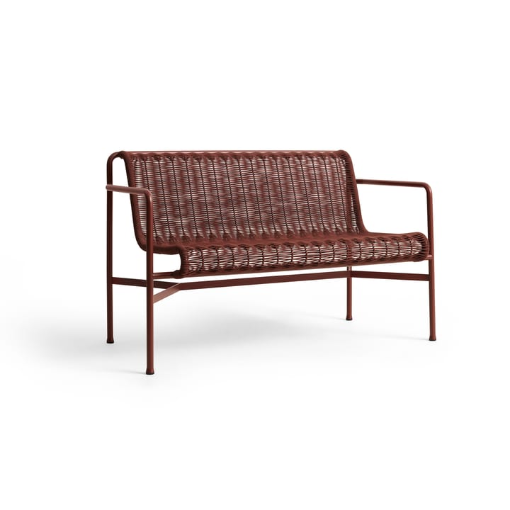 Palissade Cord Dining παγκάκι με μπράτσα - Iron red - HAY