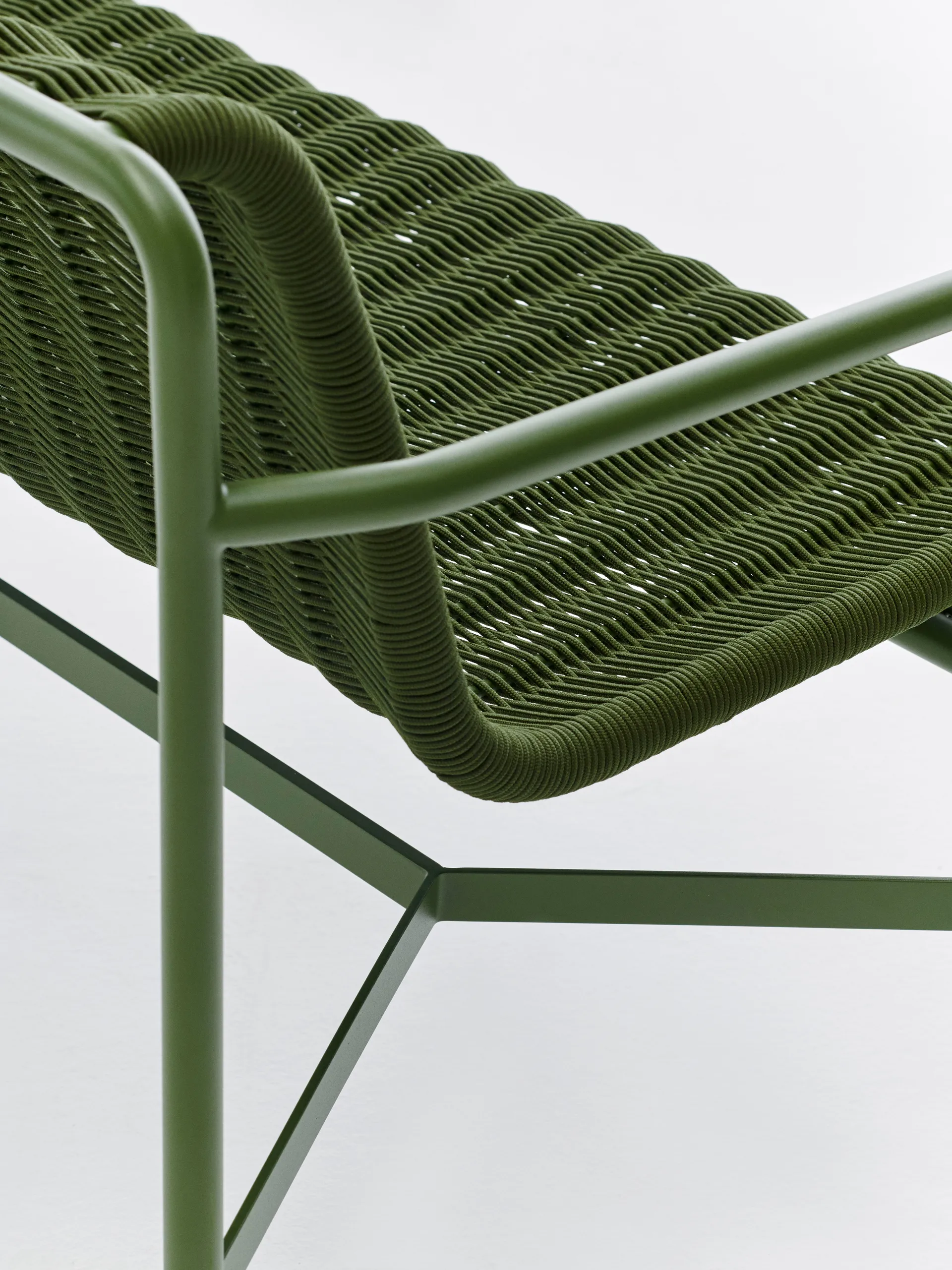 Palissade Cord Dining παγκάκι με μπράτσα, Olive HAY