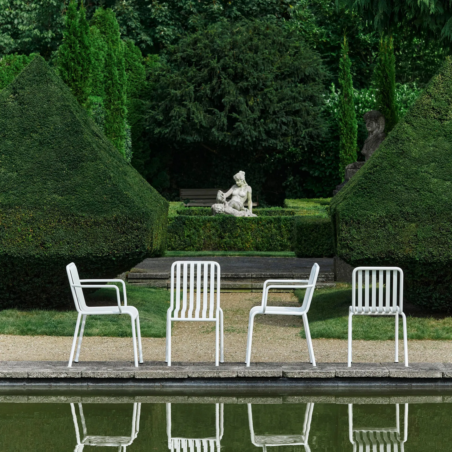 Palissade καρέκλα με μπράτσα, Cream white HAY