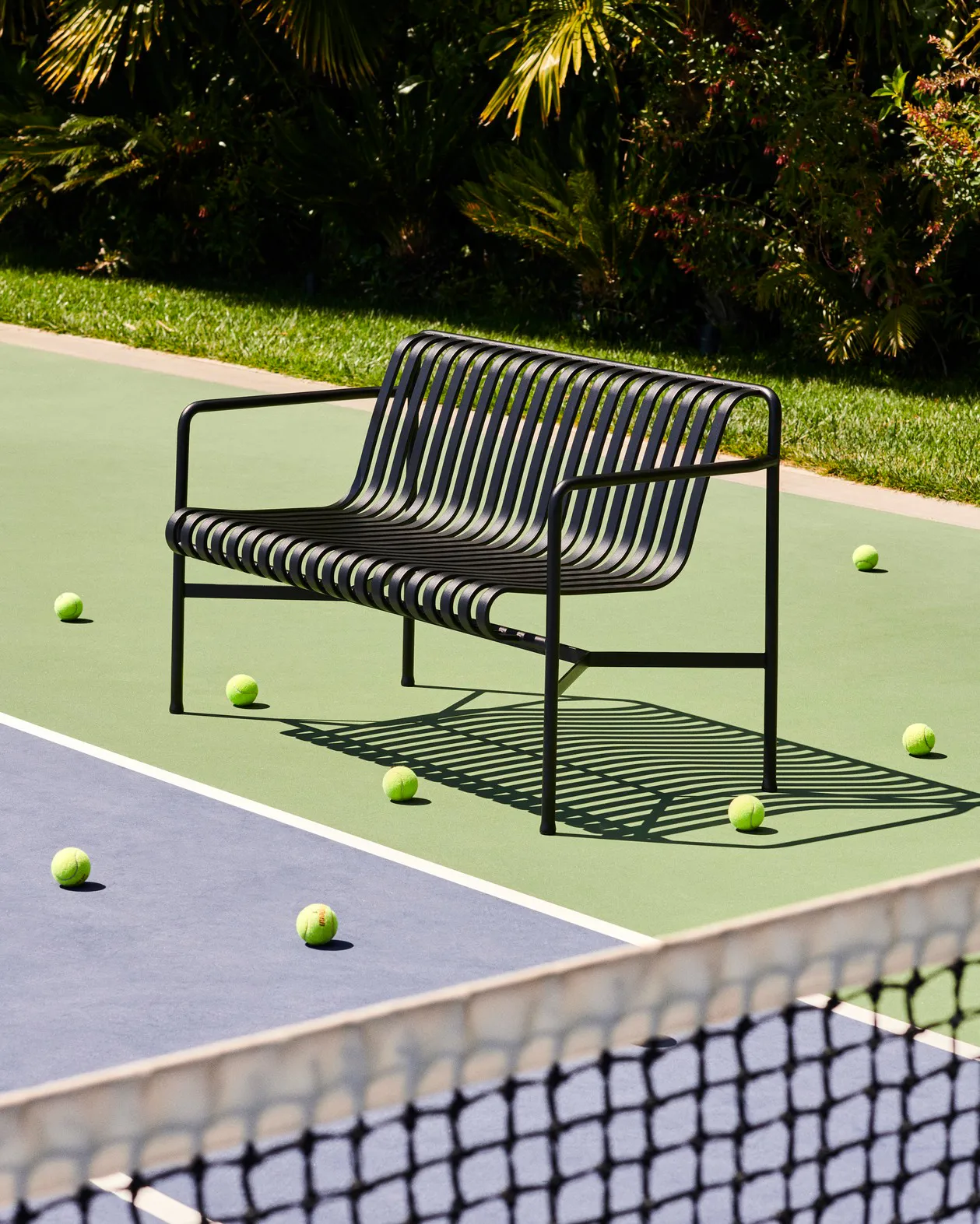 Palissade Dining παγκάκι με μπράτσα, Anthracite HAY