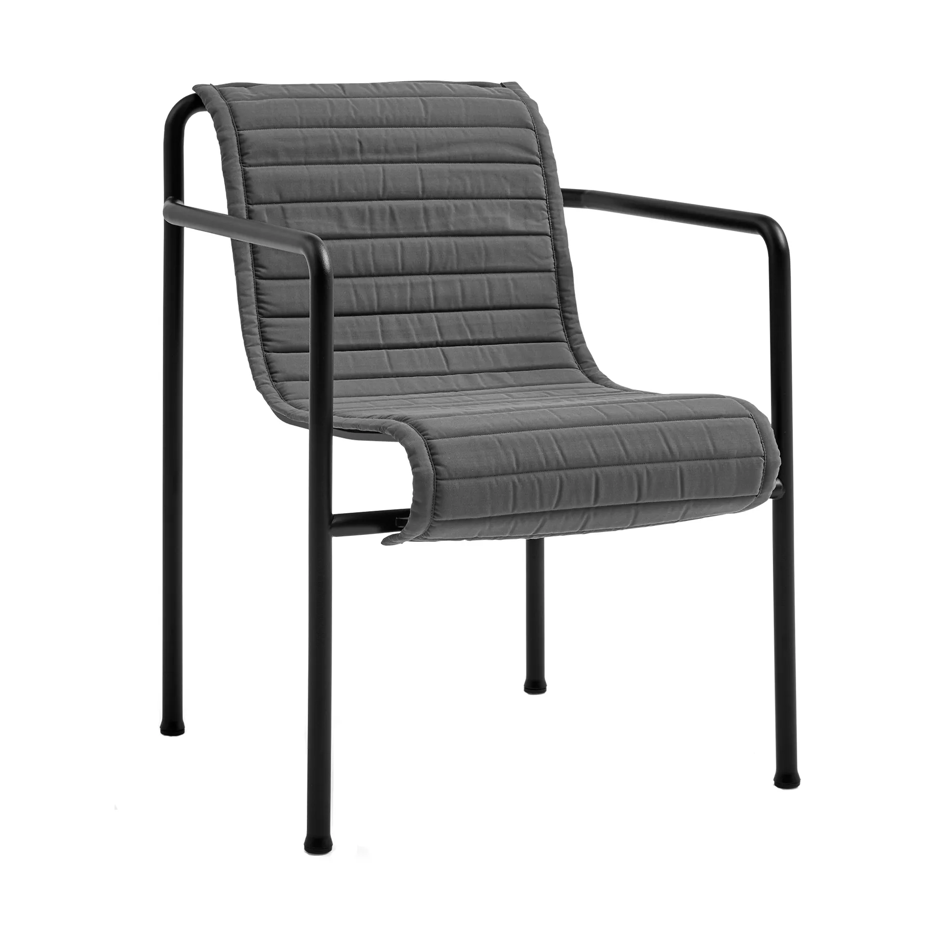 Palissade Dining Quilted μαξιλάρι για καρέκλα με μπράτσα, Anthracite HAY