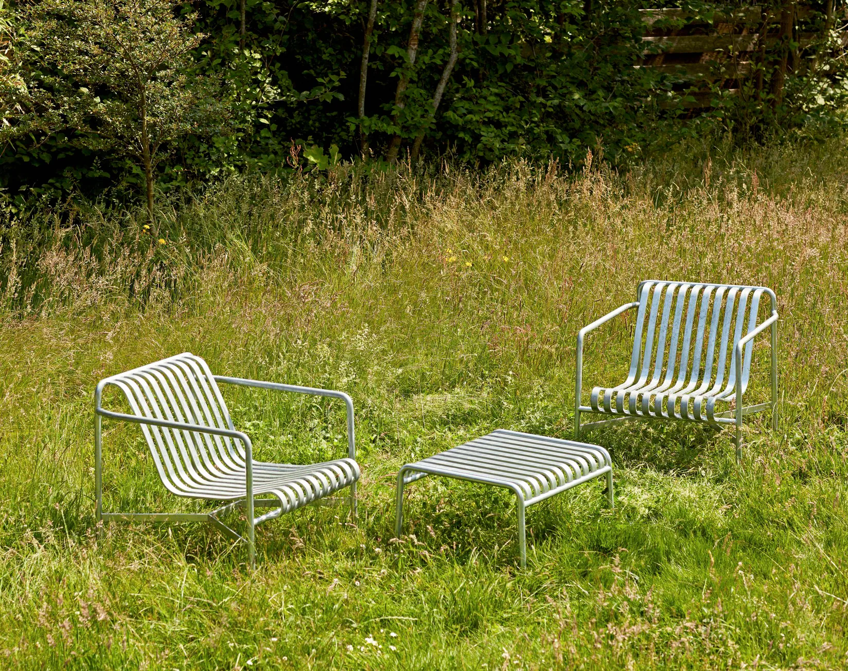 Palissade Ottoman υποπόδιο, Sky grey HAY