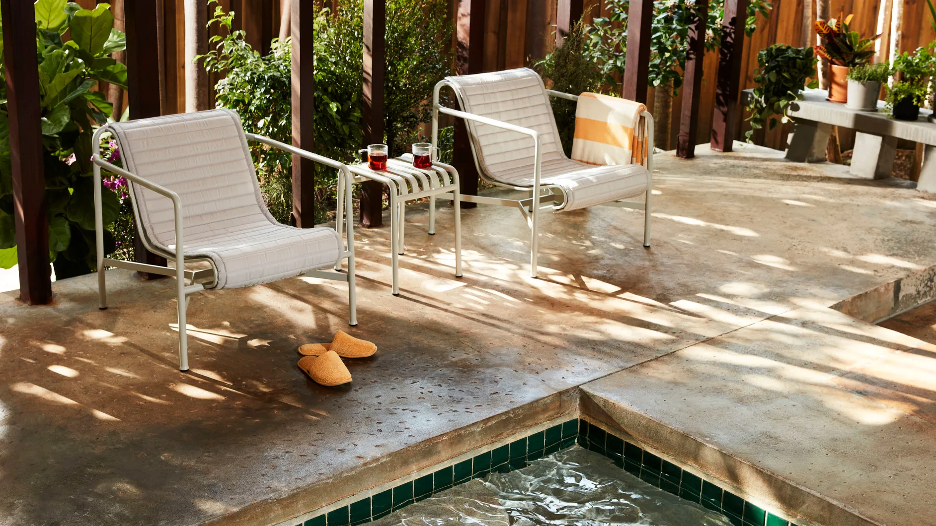 Palissade Quilted μαξιλάρι, Sky grey, για lounge πολυθρόνα low HAY