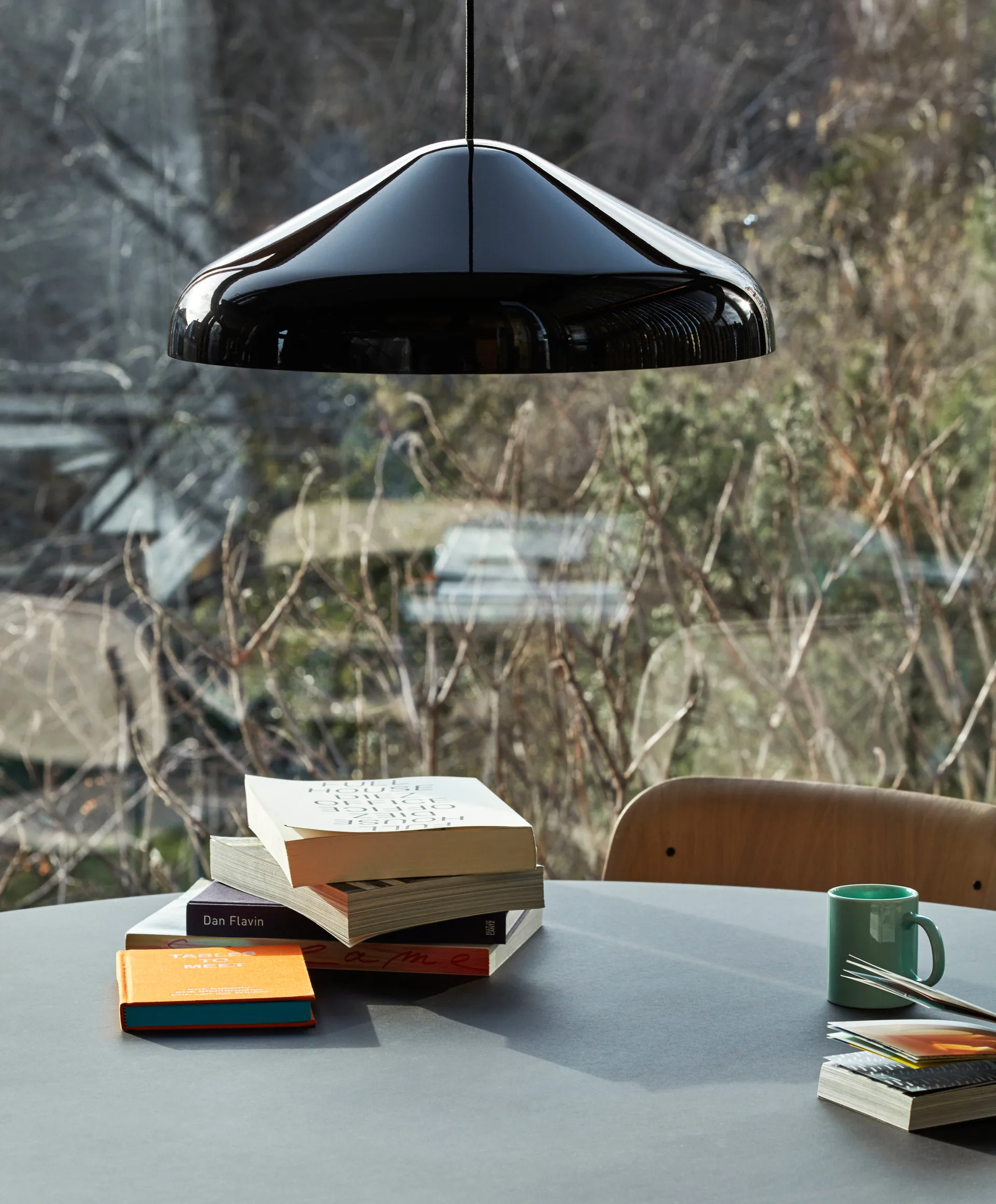 Pao Steel κρεμαστό φωτιστικό Ø47 cm, Απαλό μαύρο HAY