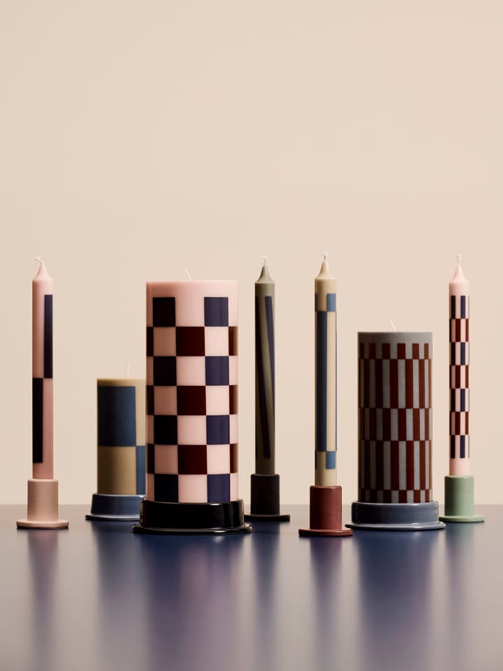 Pattern candle mix συσκευασία 4 τεμαχίων, Cream-dark HAY