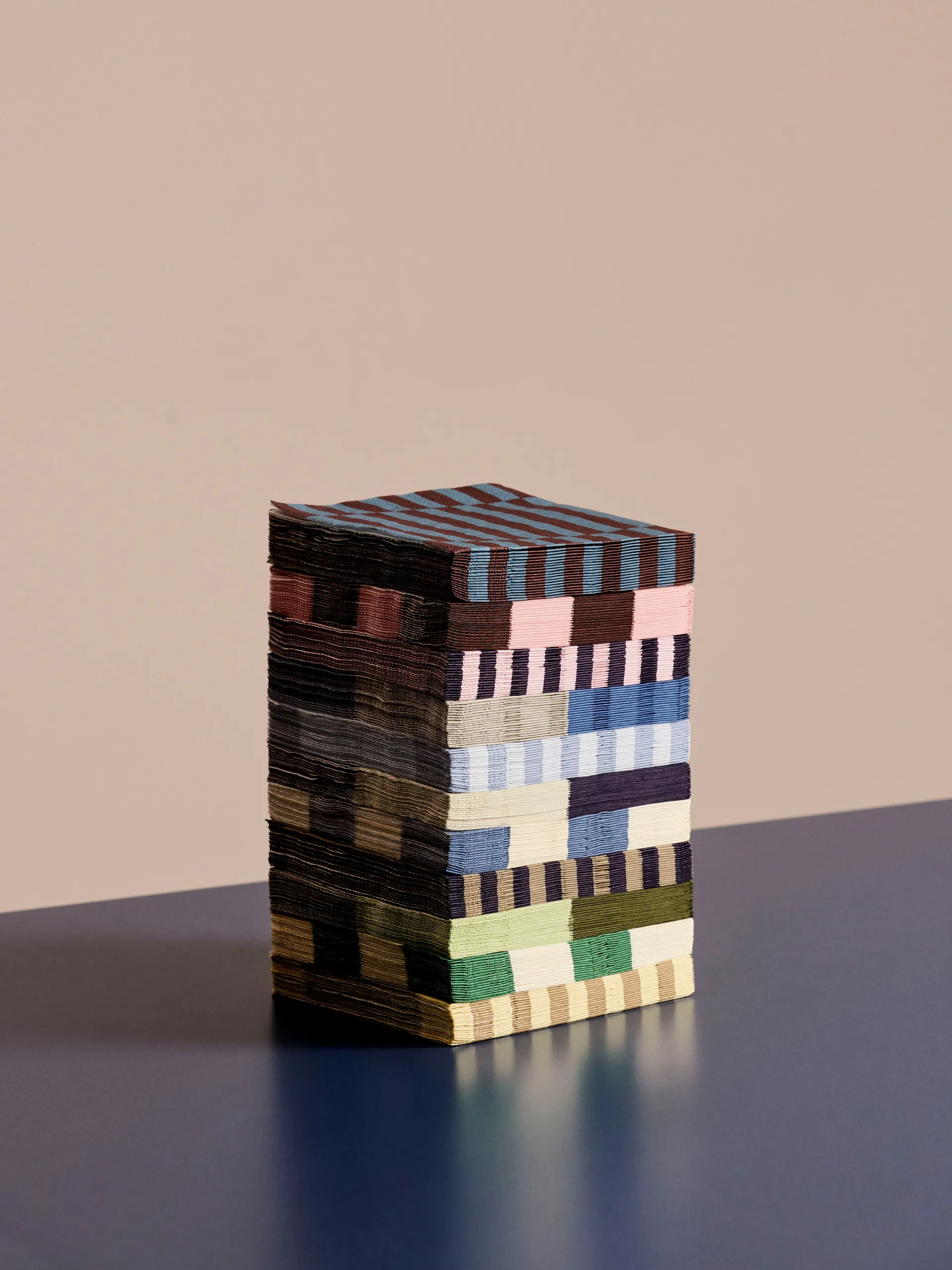 Χαρτοπετσέτες Pattern Dinner Stripe 40x40 cm 20 τεμάχια, Light pink-dark blue pillar HAY