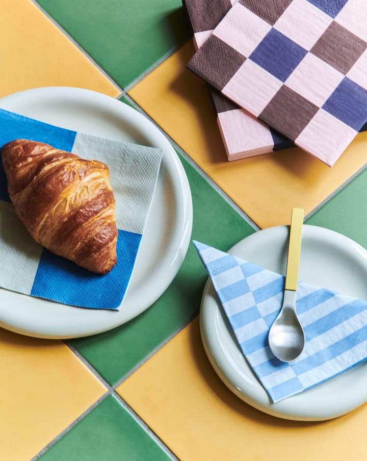 Χαρτοπετσέτες Pattern Lunch Stripe 33x33 cm 20 τεμάχια, Light blue-dusty blue pillar HAY