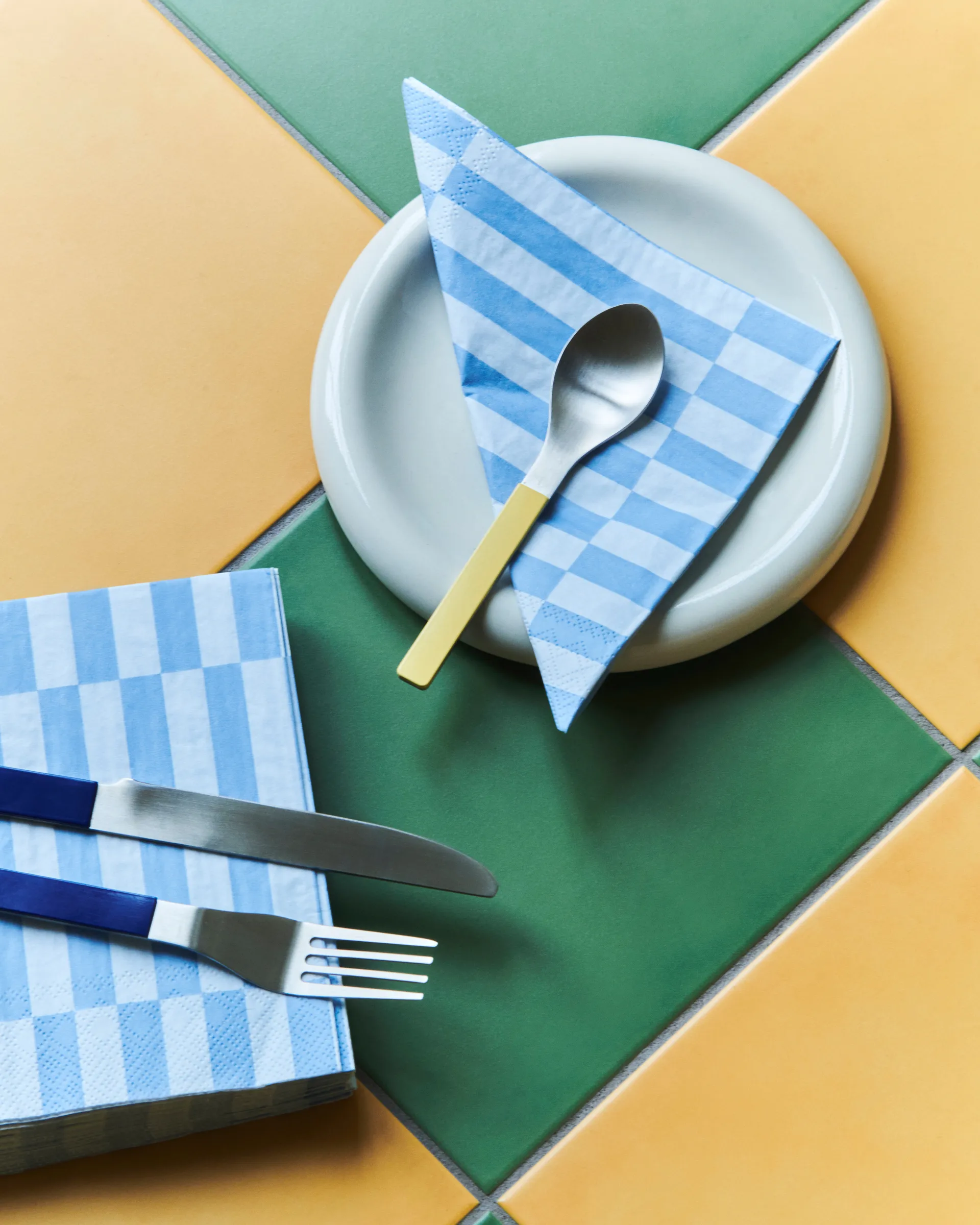 Χαρτοπετσέτες Pattern Lunch Stripe 33x33 cm 20 τεμάχια, Light blue-dusty blue pillar HAY