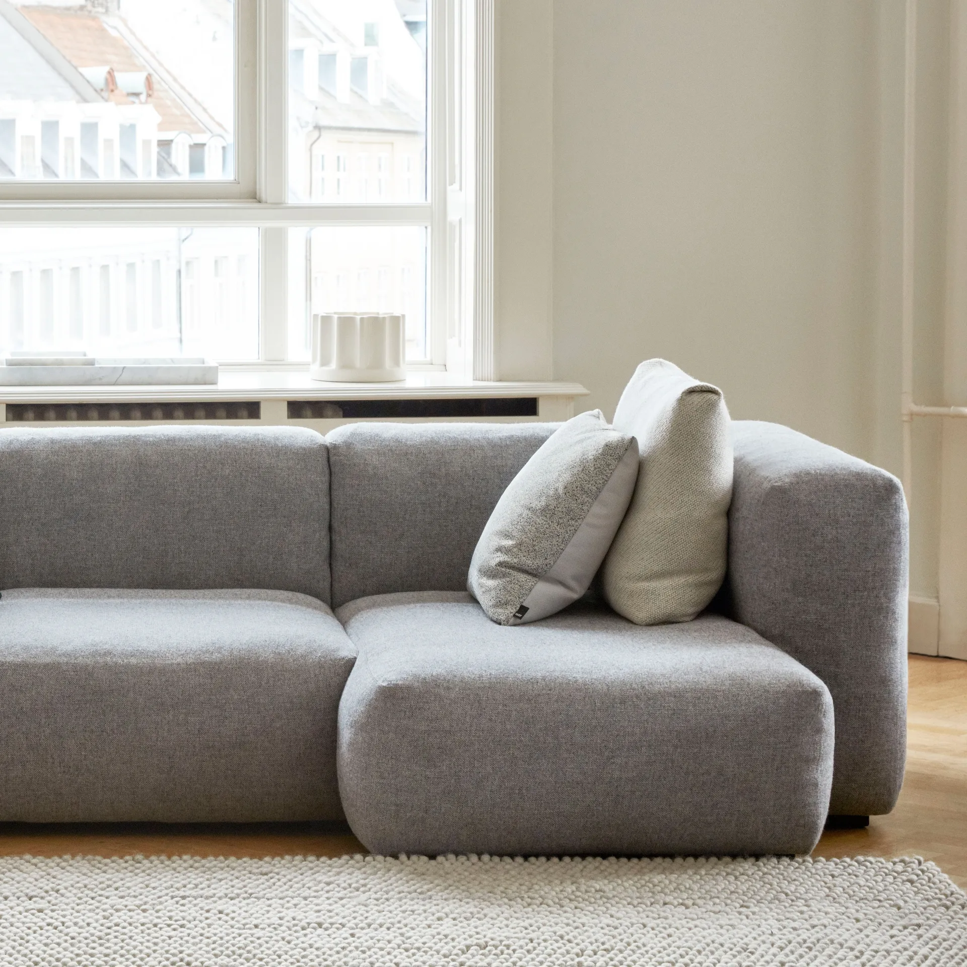 Peas Random μάλλινο χαλί 200x300 cm, Απαλό γκρι HAY