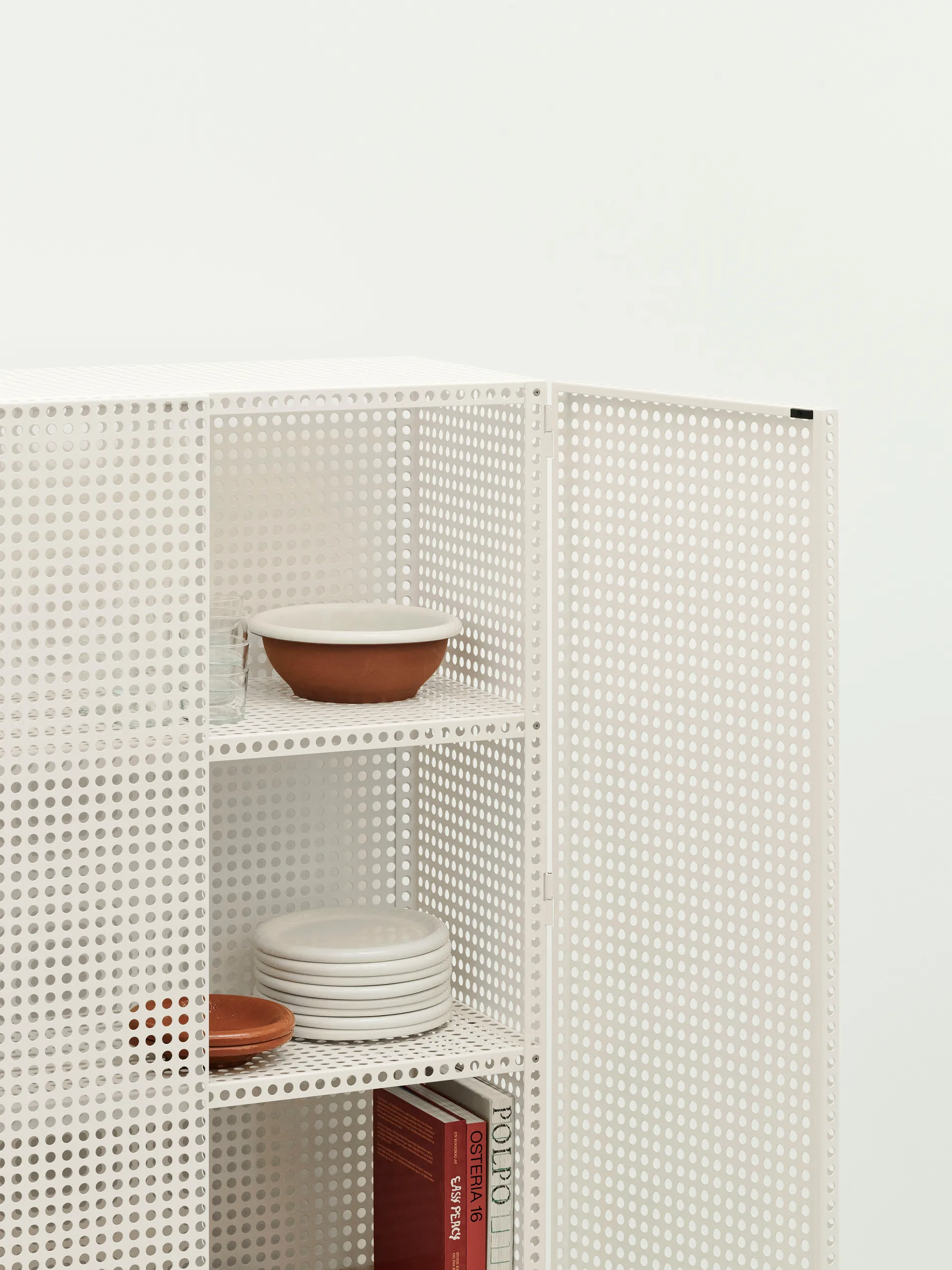 Perforated Cabinet ντουλάπι large, Eggshell HAY